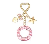 PATIKIL Cute Initial Letter Keychain, Letter O Keychains Women Bling Love Butterfly Star Key Chain for Bag Backpack Purse Car Keys Cup Accessories, Pink