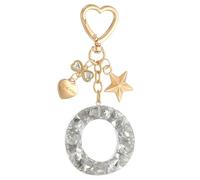 PATIKIL Cute Initial Letter Keychain, Letter O Keychains Women Bling Love Butterfly Star Key Chain for Bag Backpack Purse Car Keys Cup Accessories, Silver