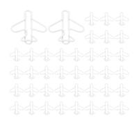 PATIKIL Cute Paper Clip, 100Pcs Plane Shape Paper Clip Metal Funny Bookmarks Planner Clips Clamp for Home Office Supplies Desk File Organization Wedding Decoration, White