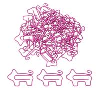PATIKIL Cute Paper Clip, 30 Pcs Small Paper Clip Pig Shaped Metal Fun for Office Supplies Bookmarks File Document Organization Decorative Home, Magenta