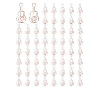 PATIKIL Cute Paper Clip, 60Pcs Guitar Shape Paper Clip Metal Funny Bookmarks Planner Clips Clamp for Home Office Supplies Desk File Organization Wedding Decoration, Rose Gold