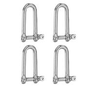PATIKIL D Ring Shackles 5/32" 4mm D Extended Screw Pin Shackle 3 Pcs | 304 Stainless Steel Heavy Duty Mini Bow Clevis, Suit For-Outdoor/Chain/Boat/Sailboat/Rigging/Marine/Camping