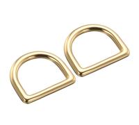 PATIKIL D Shape Buckle, 2 Pcs 13mm Brass Seamless Purse Ring D Ring Sewing Keychains Belts Accessories for DIY Leather Crafts, Dog Leashes