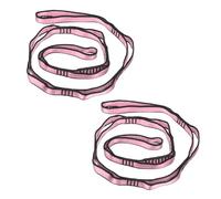 PATIKIL Daisy Chain Straps, 2 Pack Strong Climbing Strap Adjustable Nylon Chain Sling with 8 Loops for Aerial Yoga Hammock Swing, Pink