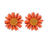 PATIKIL Daisy Pin, 2 Pcs Flower Women Brooch Lapel Pins Sunflower Suit Lapel Pin for Shirt Hat Cardigan Sweater Decorate Tie Tacks Pin Back Clutch Jewelry Gifts, Orange