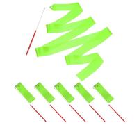 PATIKIL Dance Ribbons, 6 Pack 78.7 Inch Gymnastics Dance Streamers with Non-Slip Wand Dance Flags for Gifts, Dancing, Talent Shows, Baton Twirling, Green