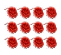 PATIKIL Dance Scarves, 12 Pcs Square Juggling Scarves 18 by 18 Inches for Play Magic Music Activity Juggling Dressing, Red