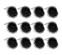 PATIKIL Dance Scarves, 12 Pcs Square Juggling Scarves 18 by 18 Inches for Play Magic Music Activity Juggling Dressing, Black