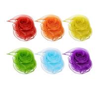PATIKIL Dance Scarves, 6 Pcs Square Juggling Scarves 24 by 24 Inches for Play Magic Music Activity Juggling Dressing, Red, Yellow, Light Blue, Green, Purple, Orange