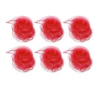 PATIKIL Dance Scarves, 6 Pcs Square Juggling Scarves 24 by 24 Inches for Play Magic Music Activity Juggling Dressing, Watermelon Red