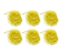 PATIKIL Dance Scarves, 6 Pcs Square Juggling Scarves 24 by 24 Inches for Play Magic Music Activity Juggling Dressing, Yellow