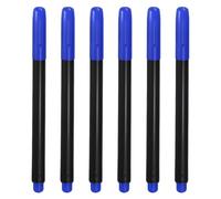 PATIKIL Dark Blue Permanent Fabric Markers for Cloths, Permanent Markers Set Fabric Pen on Plastic Wood Stone Metal and Glass for Coloring Drawing Writing Marking, 6Pack
