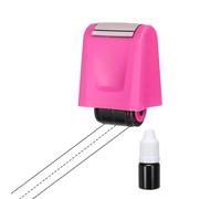 PATIKIL Dashed Handwriting Lines Practice Roller Stamp, Self Inking Line Rolling Stamps Sentence Strips Handwriting Practice for Teachers Classroom Office Home, Pink