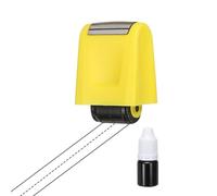 PATIKIL Dashed Handwriting Lines Practice Roller Stamp, Self Inking Line Rolling Stamps Sentence Strips Handwriting Practice for Teachers Classroom Office Home, Yellow