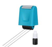 PATIKIL Dashed Handwriting Lines Practice Roller Stamp, Self Inking Line Rolling Stamps Sentence Strips Handwriting Practice for Teachers Classroom Office Home, Blue