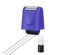 PATIKIL Dashed Handwriting Lines Practice Roller Stamp, Self Inking Line Rolling Stamps Sentence Strips Handwriting Practice for Teachers Classroom Office Home, Blue Purple