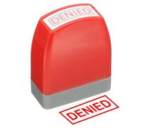 PATIKIL Denied Notice Stamp Self Inking, Red Ink Office Pre Inked Message Stamp for Business, Red