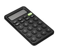 PATIKIL Desk Basic Cute Calculator, Small Desktop Calculators Battery Powered with 12 Digit Large LCD Display for Office Home, Black