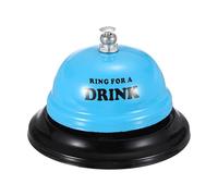 PATIKIL Desk Bell, 3.3" Front Desk Service Call Bell Metal Ringing Loud Clear Reception Counter Bar Ring for Restaurant Hotel Game Classroom Dinner Pet Dog Training(DRINK, Blue)