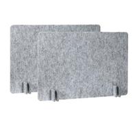 PATIKIL Desk Divider, 2 Set 24 x 16 Inch Acoustic Freestanding Desk Divider Desk Privacy Panel with 8 Pcs Support Feet for Library Office Workstation, Grey