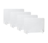 PATIKIL Desk Divider, 4 Set 24 x 16 Inch Acoustic Freestanding Desk Divider Desk Privacy Panel with 8 Pcs Support Feet for Library Office Workstation,White
