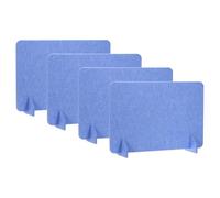 PATIKIL Desk Divider, 4 Set 24 x 16 Inch Acoustic Freestanding Desk Divider Desk Privacy Panel with 8 Pcs Support Feet for Library Office Workstation,Blue