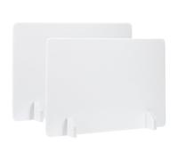 PATIKIL Desk Dividers 60x40cm, 2 Pack Desk Privacy Panel Freestanding Noise Reducing Partition Acoustic Panel with 4Pcs Support Feet for Testing Office Home Library, Pure White Style C