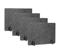 PATIKIL Desk Dividers 60x40cm, 4 Pack Desk Privacy Panel Freestanding Noise Reducing Partition Acoustic Panel with 4Pcs Support Feet for Testing Office Home Library, Dark Gray Style C