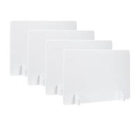 PATIKIL Desk Dividers 60x40cm, 4 Pack Desk Privacy Panel Freestanding Noise Reducing Partition Acoustic Panel with 4Pcs Support Feet for Testing Office Home Library, Pure White Style C
