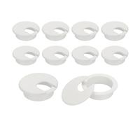 PATIKIL Desk Grommet 2", 10 Pcs Plastic Desk Hole Cover Cable Grommet Cord Hole Cover Table Wire Organizer for Home Office Wires Cables Through the Countertop, White