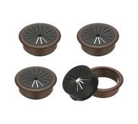 PATIKIL Desk Grommet 2", 4 Pcs Plastic Desk Hole Cover Cable Grommet Cord Hole Cover Flexible Table Wire Organizer with Saw for Wires Cables Through the Countertop, Bronze