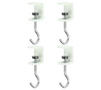 PATIKIL Desk Hook, 4Pcs Desk Mount Bag Holder Hook Cat Claws J Hooks for Hanging Bag Backpack Under Desk Clamp Purse Adjustable Headphone Table Closet Door Under Counter, Green