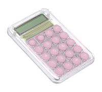PATIKIL Desktop Calculator, Large 8 Digit LCD Display Mini Pocket Portable Desk Calculator Standard Function for Home Office Style 1, Pink