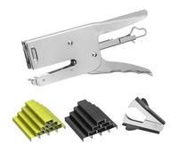 PATIKIL Desktop Stapler Heavy Duty, 1 Set Handheld Plier Stapler No Jam with Staples Remover and 2000 Yellow & Black 26/6 Staples Set for Office Supplies Workplace Paperwork Cardboard