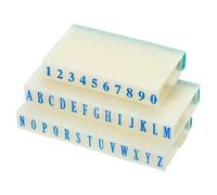 PATIKIL Detachable Number Letter Stamp, 7mm Plastic 9+26 Digits Font Size 4 Numeral 0-9 Alphabet A-Z Combination Set for Card Tag Scrapbook Craft Making Teaching