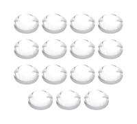 PATIKIL Diameter 18mm Flat Convex Lens, 15 Pcs Height 8mm PMMA Acrylic LED Optical Convex Condenser Lens with Edge for Flashlight Car Bike Head Lamp Spotlight, Transparent