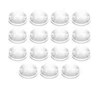 PATIKIL Diameter 27mm Flat Convex Lens, 15 Pcs Height 14mm Acrylic LED Optical Convex Condenser Lens with Edge for Flashlight Car Bike Head Lamp Spotlight, Transparent