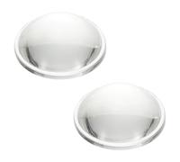 PATIKIL Diameter 44mm Flat Convex Lens, 2 Pcs Height 17.5mm High Borosilicate Glass LED Optical Convex Condenser Lens with Edge for Flashlight Car Bike Head Lamp Spotlight, Clear 2.8mm