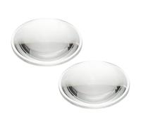 PATIKIL Diameter 64mm Flat Convex Lens, 2 Pcs Height 18mm High Borosilicate Glass LED Optical Convex Condenser Lens with Edge for Flashlight Car Bike Head Lamp Spotlight, Clear 3.2mm