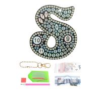 PATIKIL Diamond Art Keychains, 1 PCS Diamond Art Painting Letters Keychains Initial Alphabet Kit DIY Crystal Rhinestones Key Chain 5D for Gift Christmas, S