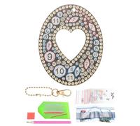 PATIKIL Diamond Art Keychains, 1 PCS Diamond Art Painting Letters Keychains Initial Alphabet Kit DIY Crystal Rhinestones Key Chain Double Sided 5D for Gift Christmas, O