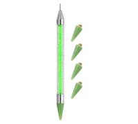 PATIKIL Diamond Art Pen with Wax, Dual Ended, Green, 5.8 Inch, 4 Pcs Wax, Adult, Unisex, Contemporary, General Craft, Non-Foldable