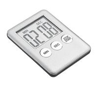 PATIKIL Digital Timer, 1Pcs Small Count Down/UP Clock with Magnetic, Big LCD Display Loud Sounds Minute Second Kitchen Timer for Games, Cooking, Silver Tone