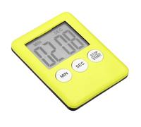 PATIKIL Digital Timer, 1Pcs Small Count Down/UP Clock with Magnetic, Big LCD Display Loud Sounds Minute Second Kitchen Timer for Games, Cooking, Yellow