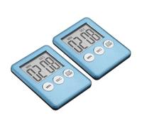 PATIKIL Digital Timer, 2Pcs Small Count Down/UP Clock with Magnetic, Big LCD Display Loud Sounds Minute Second Kitchen Timer for Games, Cooking, Blue