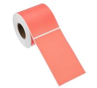 PATIKIL Direct Thermal Labels 127x76mm, 300 Pcs Rectangular Self-Adhesive Address Shipping Thermal Stickers Colored Square Decals for Office Business DIY Logo, Fluorescent Red