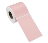 PATIKIL Direct Thermal Labels 127x76mm, 300 Pcs Rectangular Self-Adhesive Address Shipping Thermal Stickers Colored Square Decals for Office Business DIY Logo, Pink