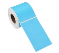 PATIKIL Direct Thermal Labels 127x76mm, 300 Pcs Rectangular Self-Adhesive Address Shipping Thermal Stickers Colored Square Decals for Office Business DIY Logo, Fluorescent Blue