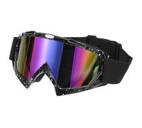 PATIKIL Dirt Bike Goggles, Motorcycle Goggles ATV Goggles Ski Goggles Racing Helmet Goggles Windproof for Mountaineering Sky Diving Ski Riding, Black with Colorful Lenses