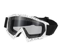 PATIKIL Dirt Bike Goggles, Motorcycle Goggles ATV Goggles Ski Goggles Racing Helmet Goggles Windproof for Mountaineering Sky Diving Ski Riding, White with Gray Lenses